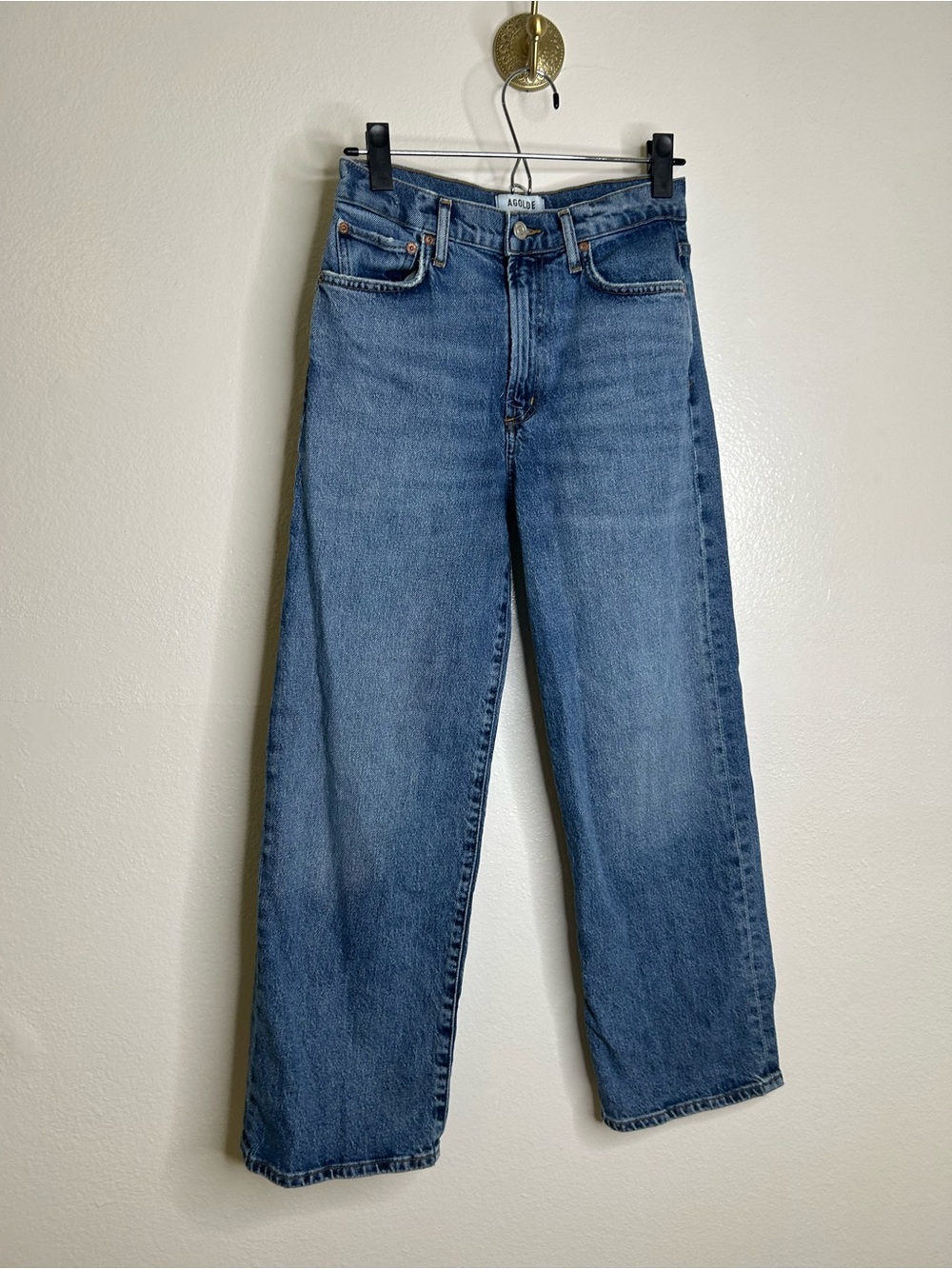 AGOLDE Harper Straight Leg Cropped Jean in Moor Size 25